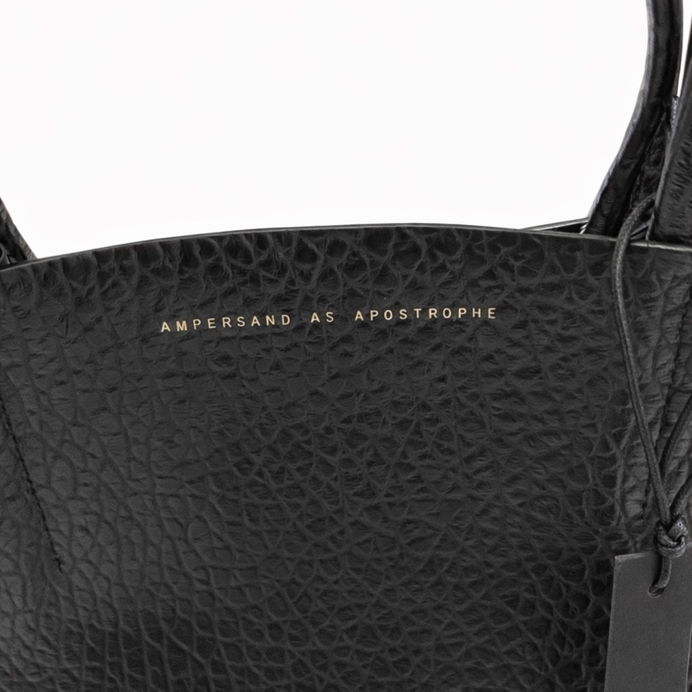 AMPERSAND AS APOSTROPHE Black Python Leather Half… - image 3